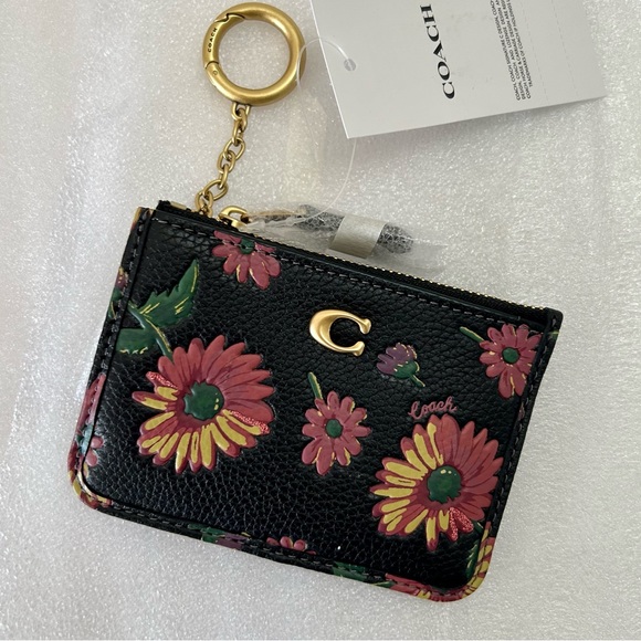 Coach Floral Printed Leather Mini ID Skinny - Picture 8 of 8